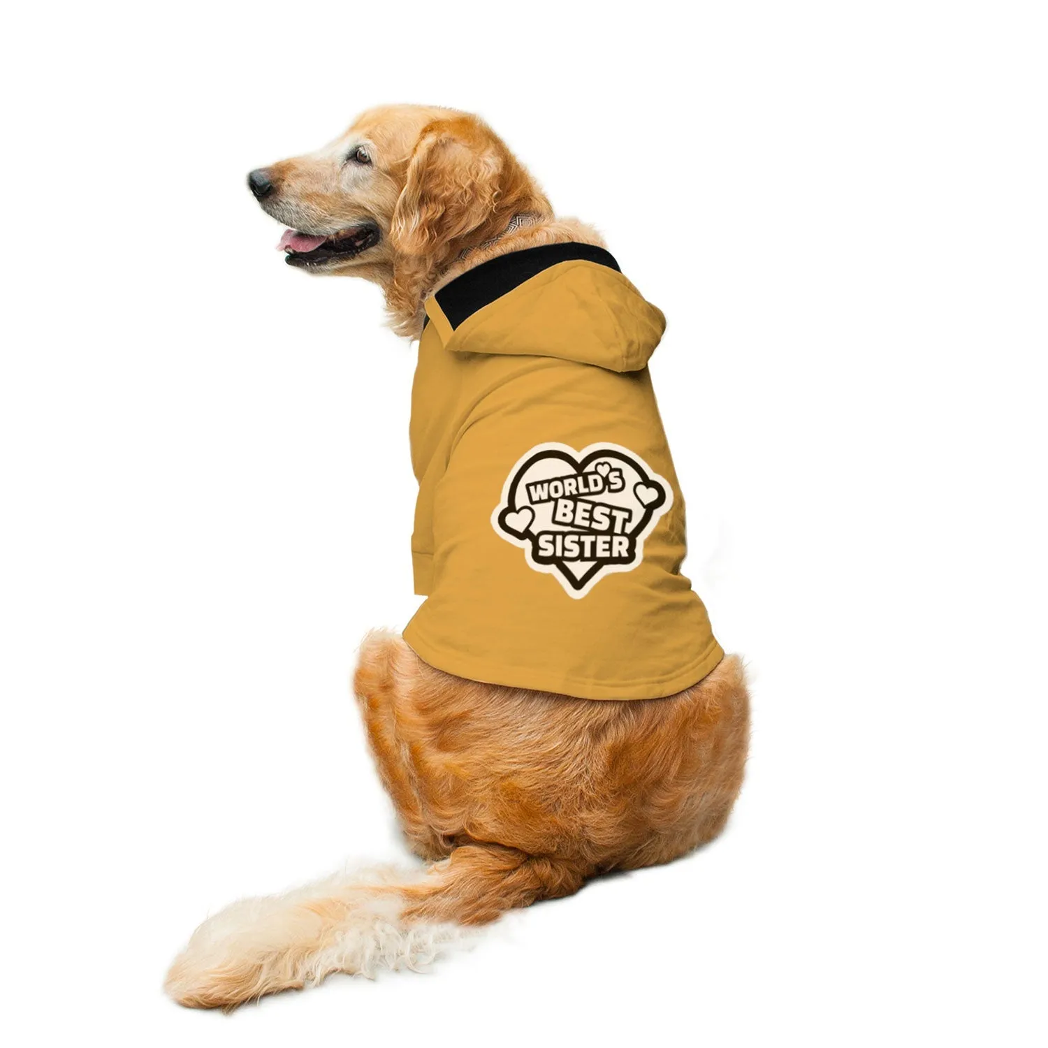 "World's Best Sister" Printed Dog Hoodie Jacket