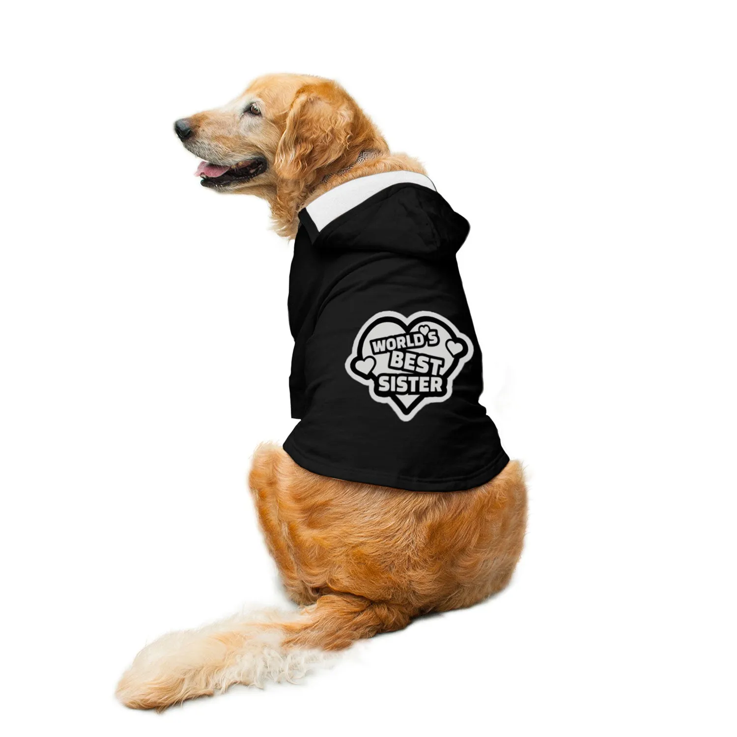 "World's Best Sister" Printed Dog Hoodie Jacket