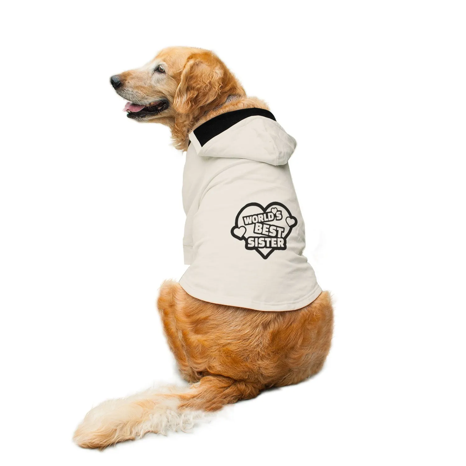 "World's Best Sister" Printed Dog Hoodie Jacket