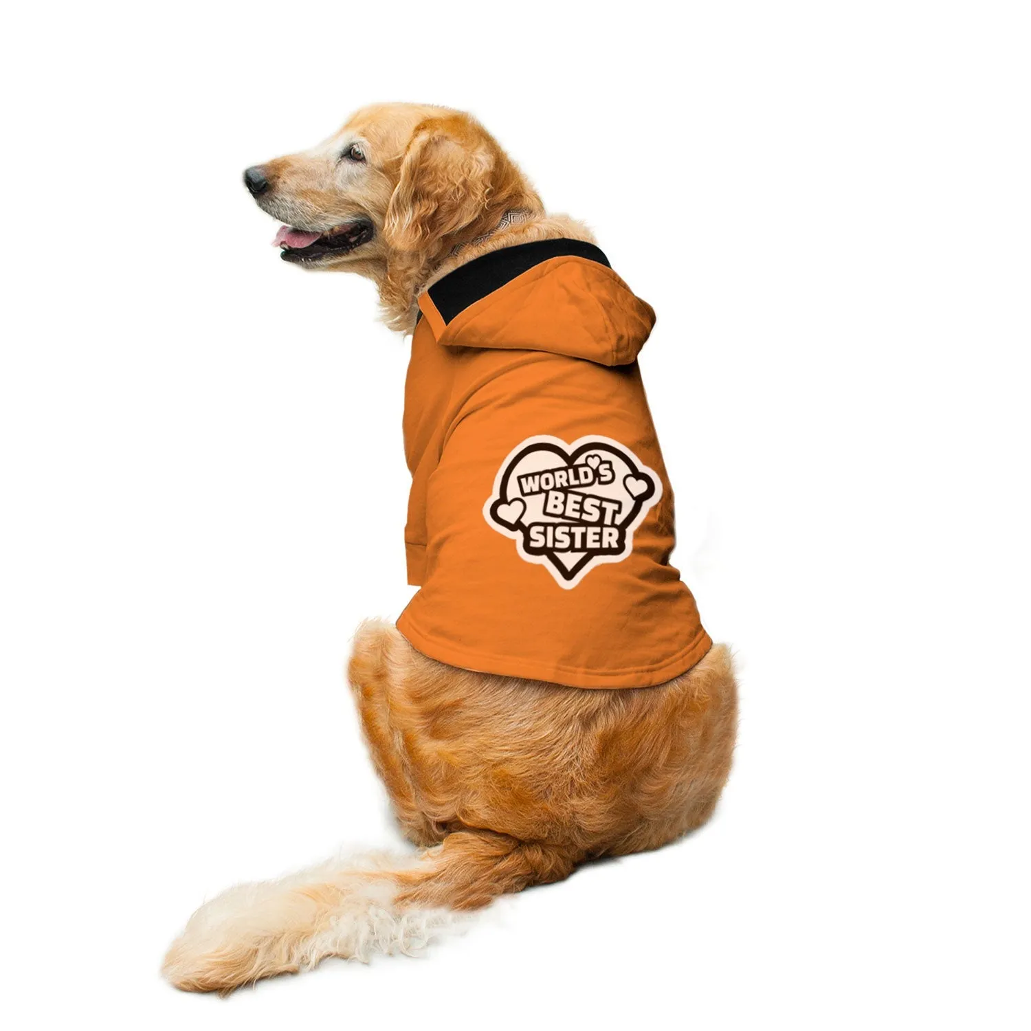 "World's Best Sister" Printed Dog Hoodie Jacket