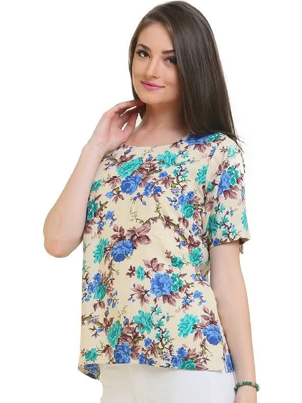 Readymade Cotton Floral Indian Kurti