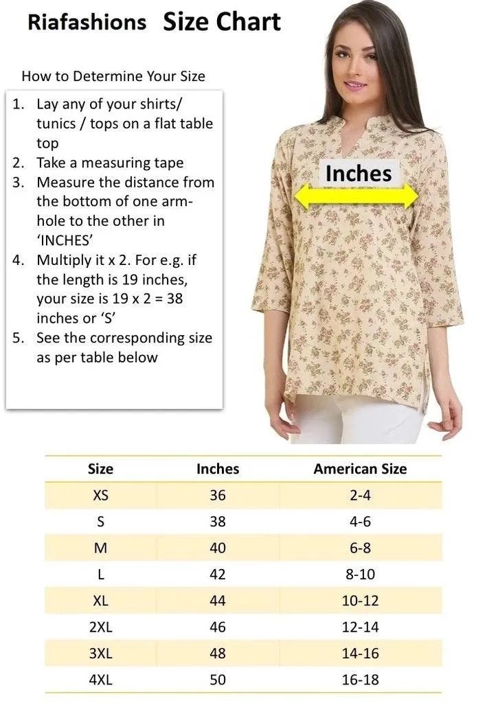 Readymade Cotton Floral Indian Kurti