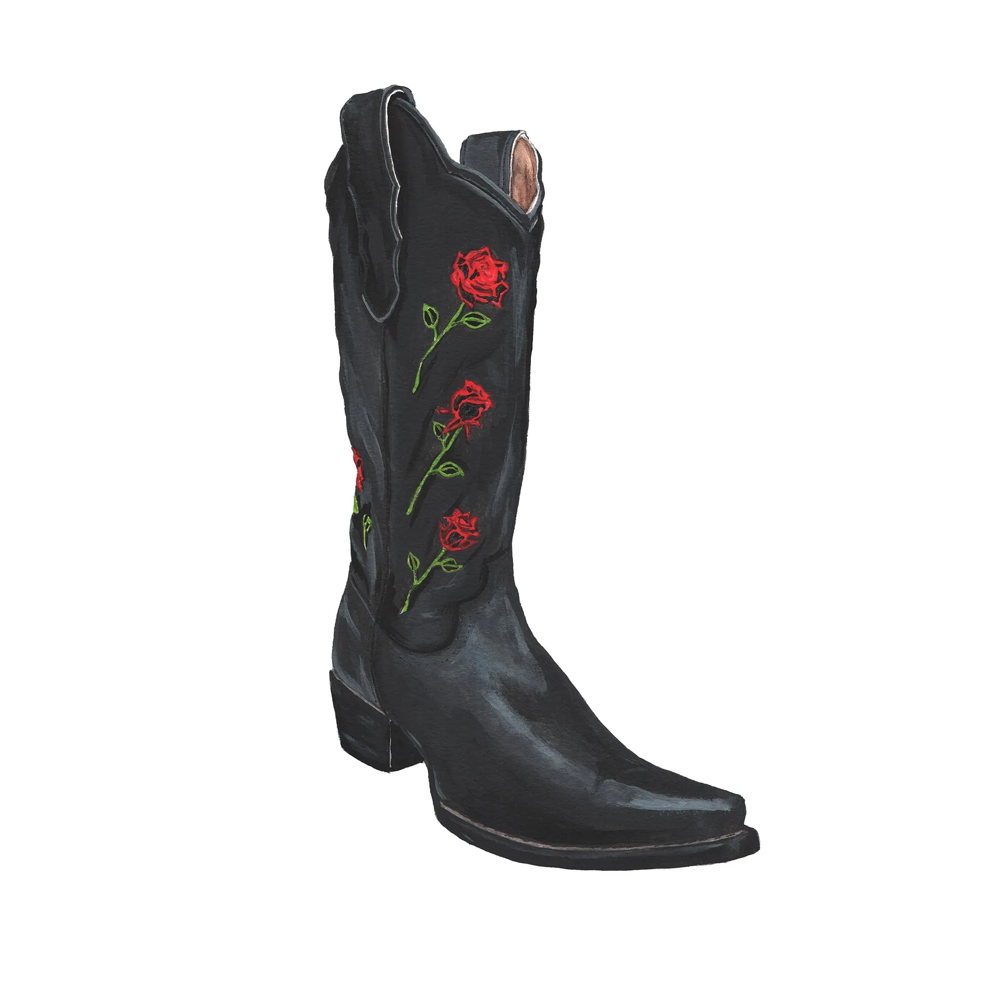 Red Rose Western Boots