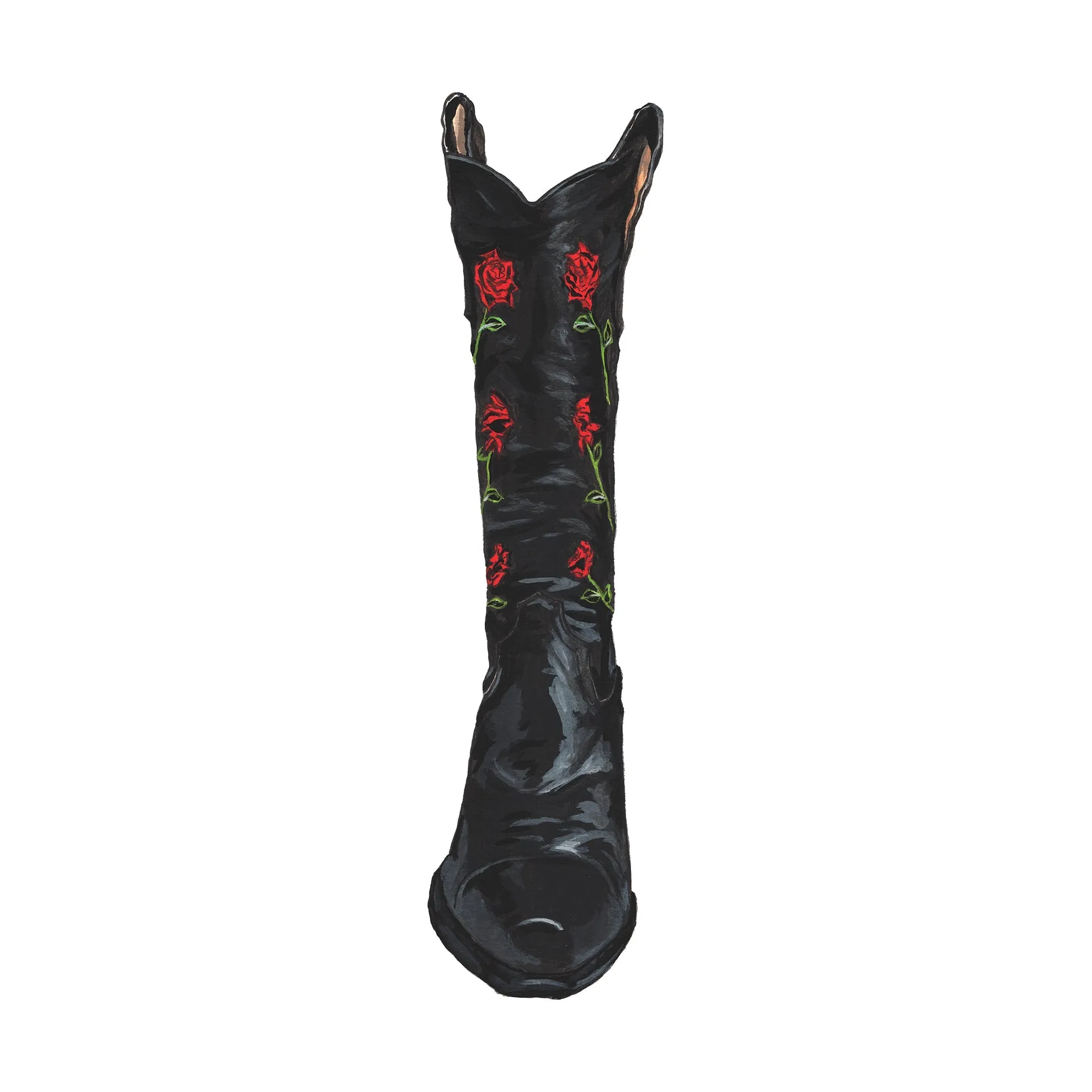 Red Rose Western Boots