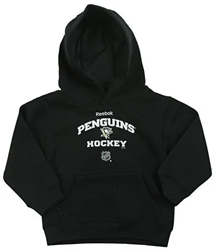 Reebok NHL Toddler Boy's Pittsburgh Penguins Pullover Fleece Hoodie, Black