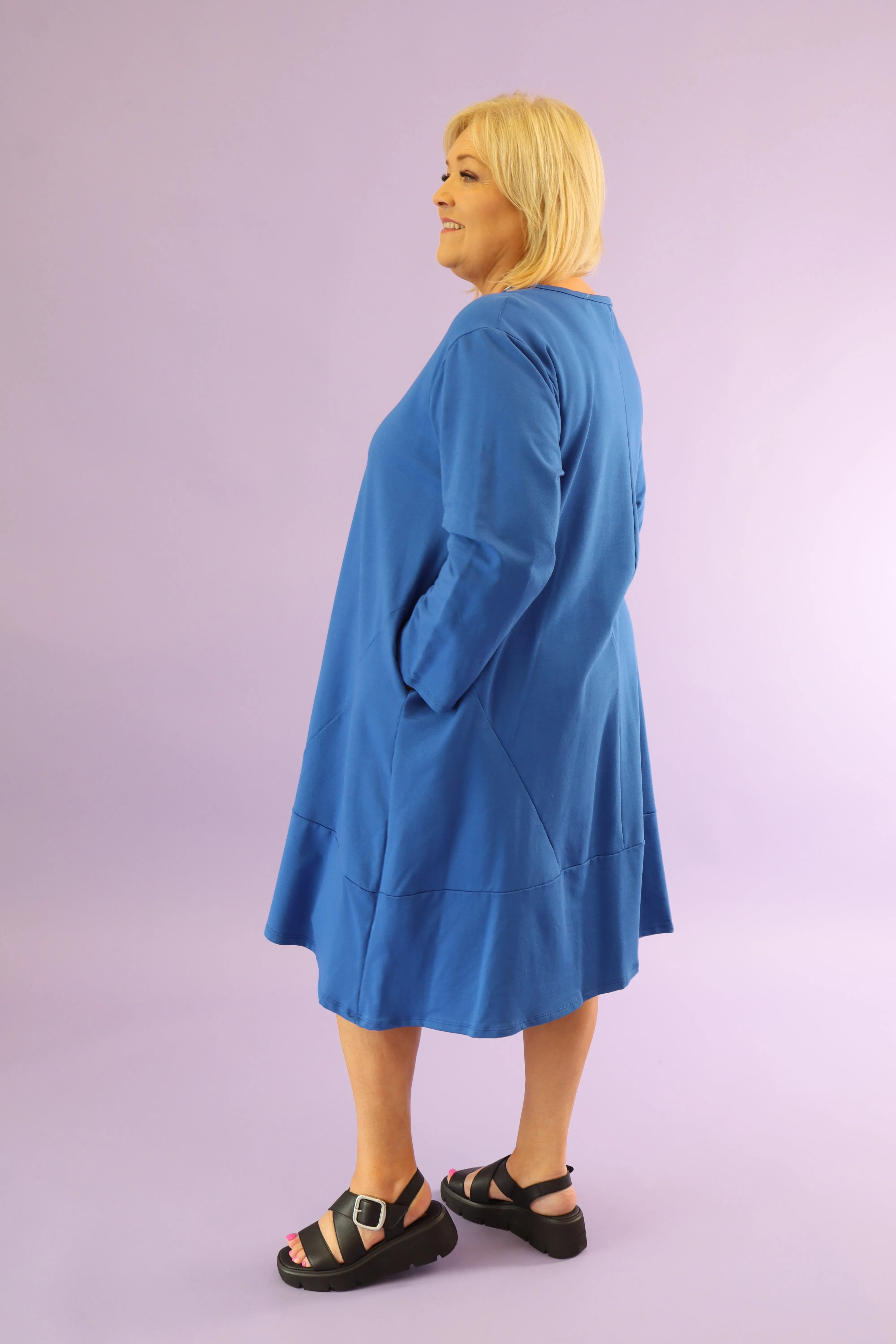 Rue Cotton Dress in Blue