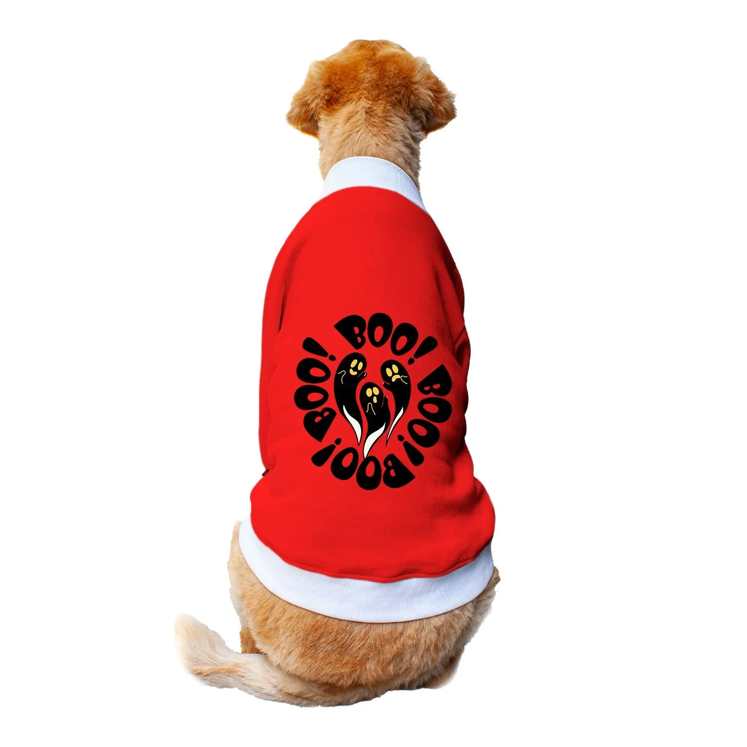 Ruse 'Basics' "Halloween Boo!" Printed Crew Neck Full Sleeve Sweatshirt For Dogs