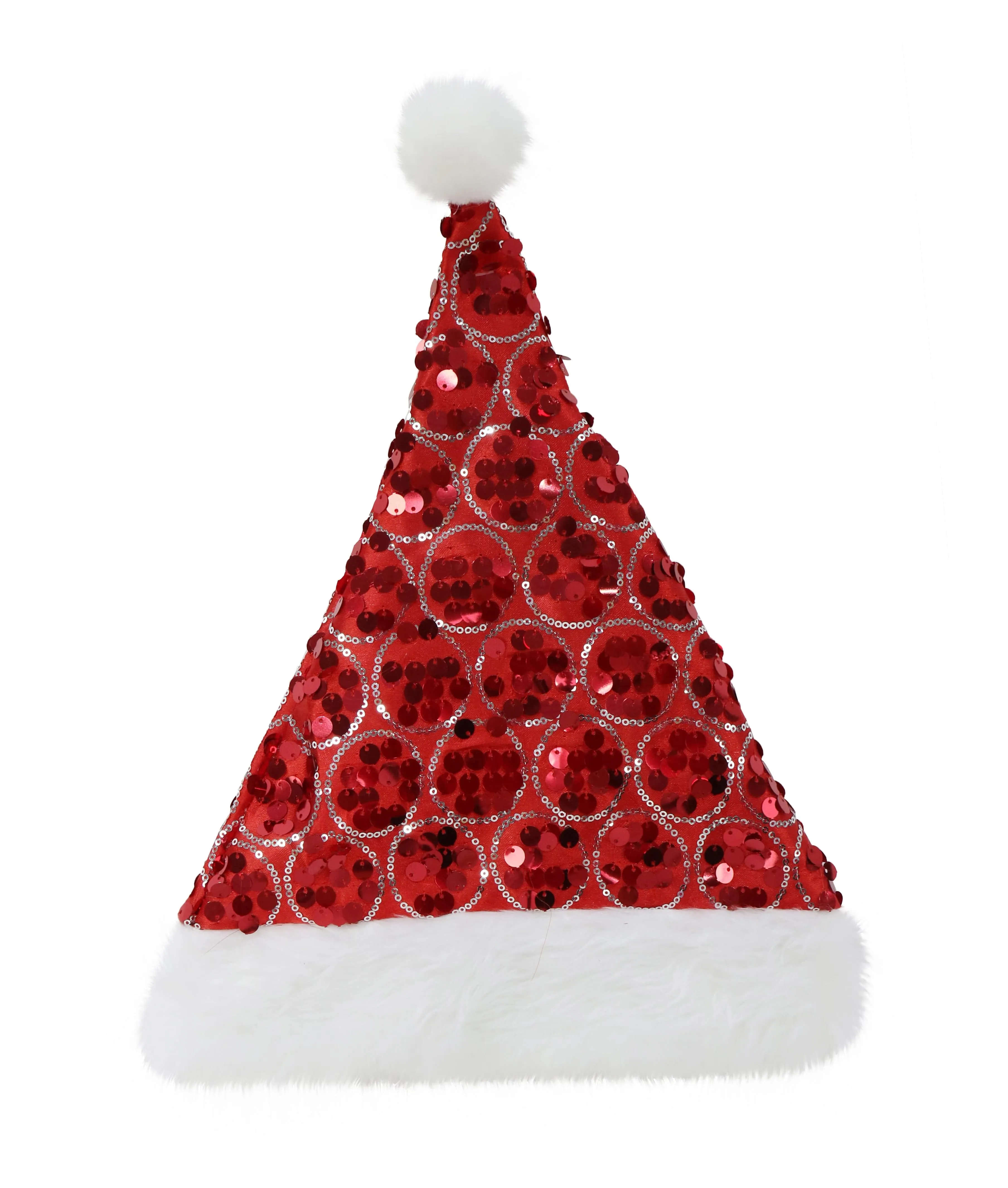 Santa Hat with Sequin Circles Asst