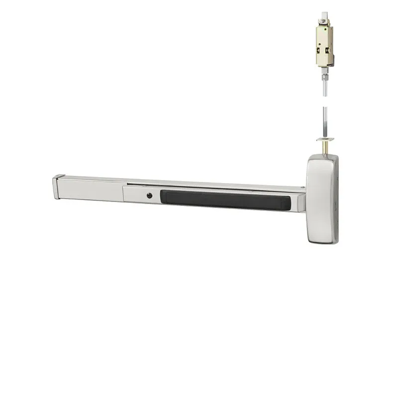 Sargent NB-AD8610F Concealed Vertical Rod Exit Device, 33-36" W Door, Exit Only, Multi-Function, LBR, For 1 3/4" TK  Alum Drs, 84" up to 96" Door Ht