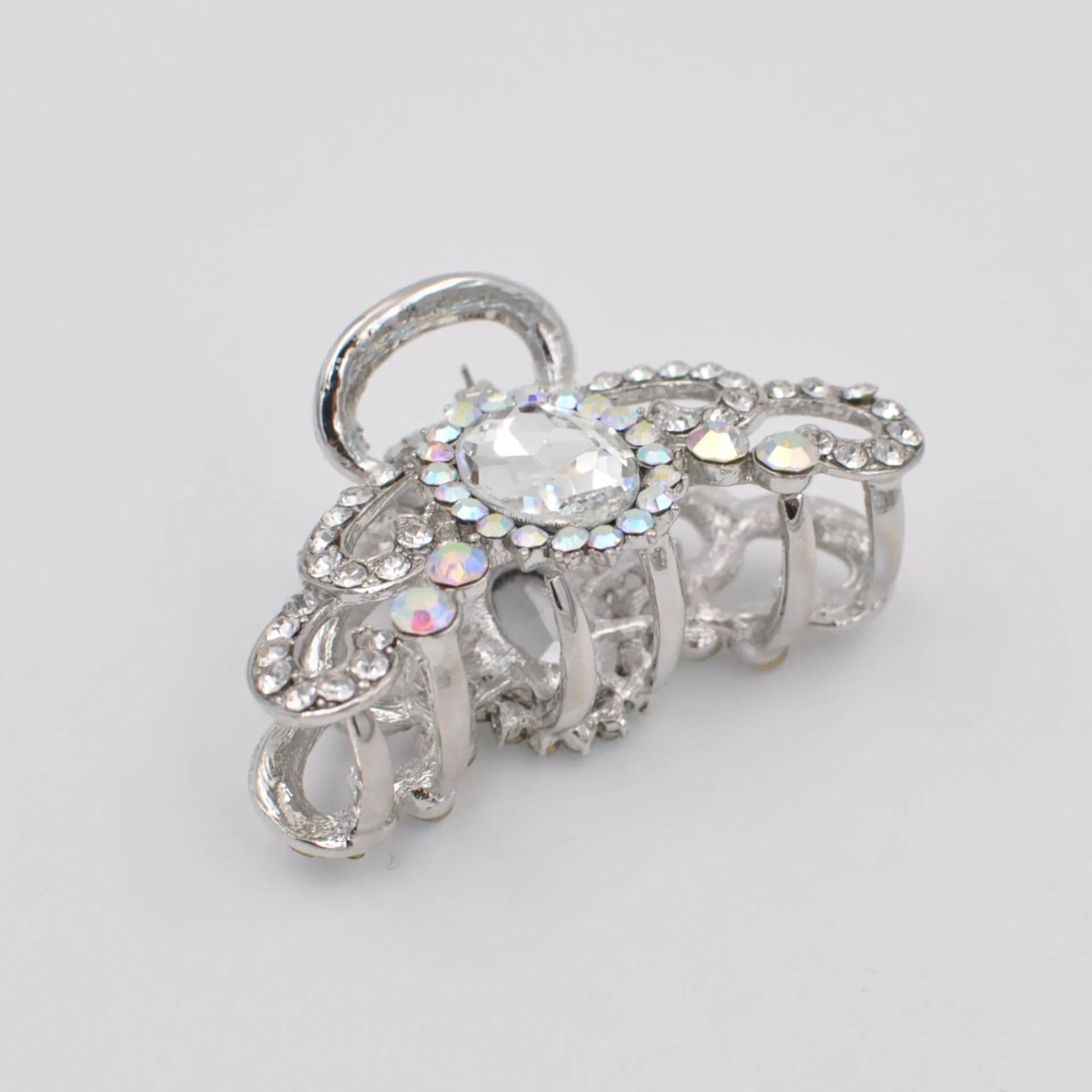 Silver Hair Claw with Diamante