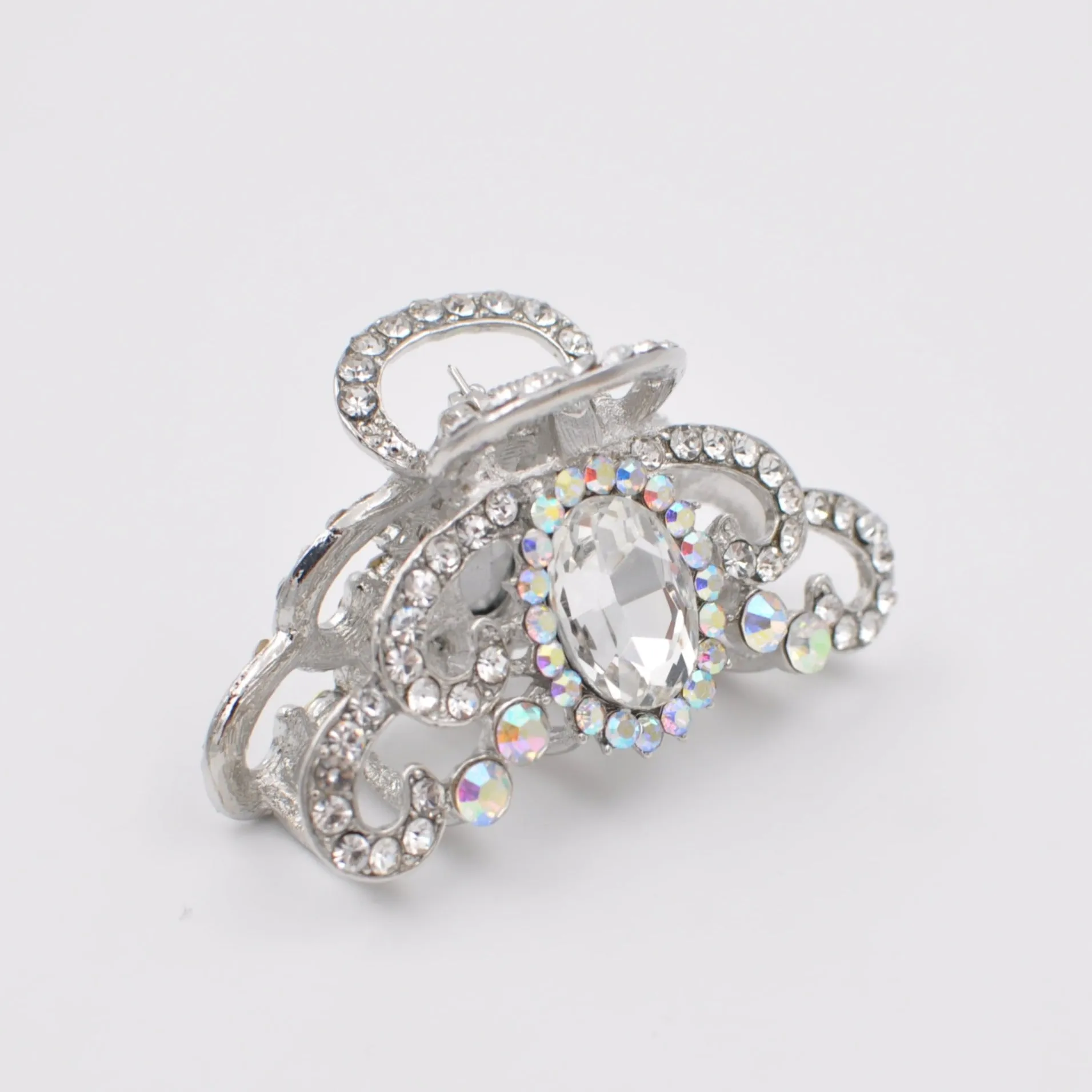 Silver Hair Claw with Diamante