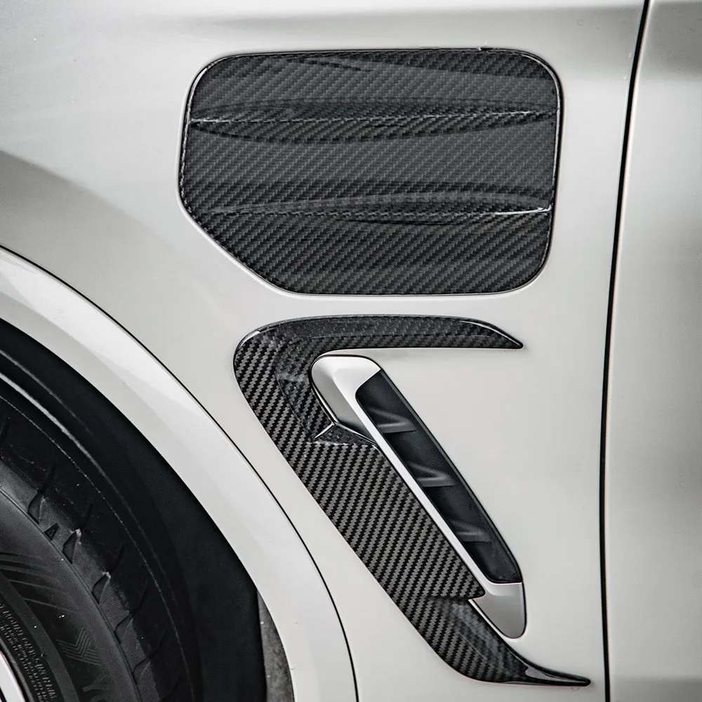 SOOQOO BMW iX3 / X3 G01 / X4 G02 LCI Carbon Fiber Side Fender Trim