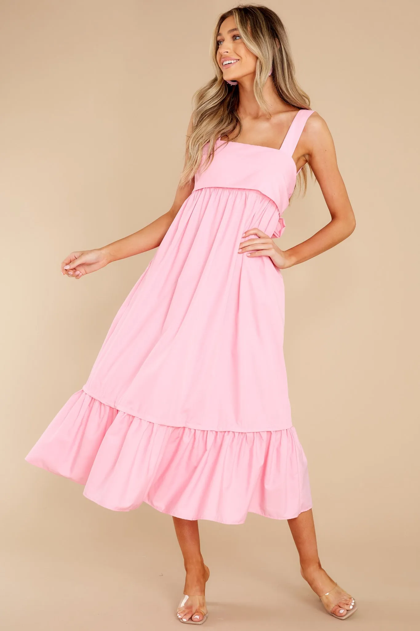 Such A Stunner Bubblegum Pink Midi Dress