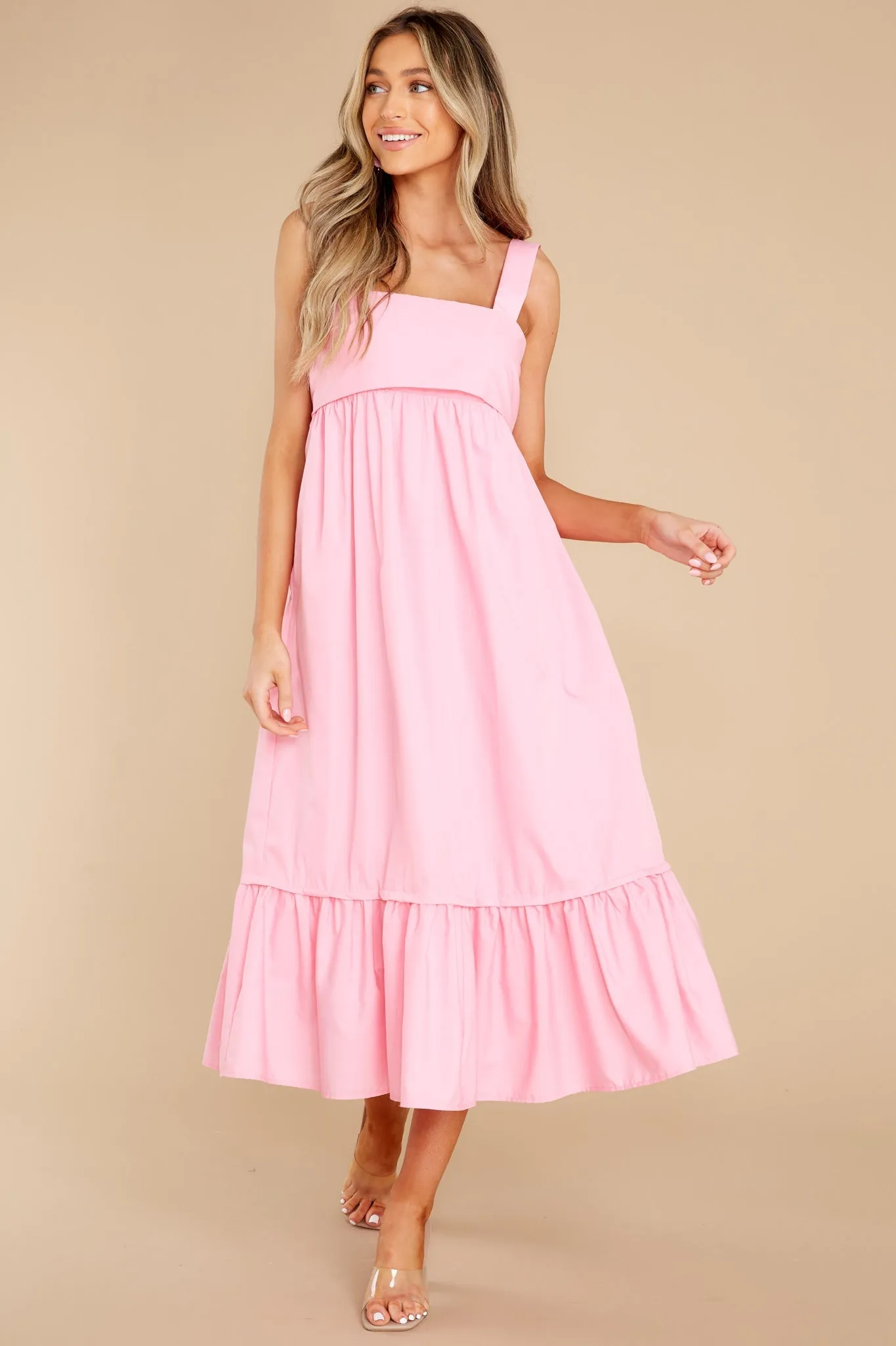 Such A Stunner Bubblegum Pink Midi Dress