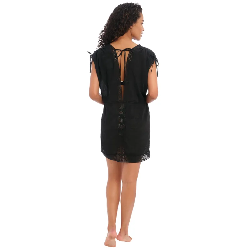 Sunscape Black Tunic Beach Cover-Up - Freya Swim