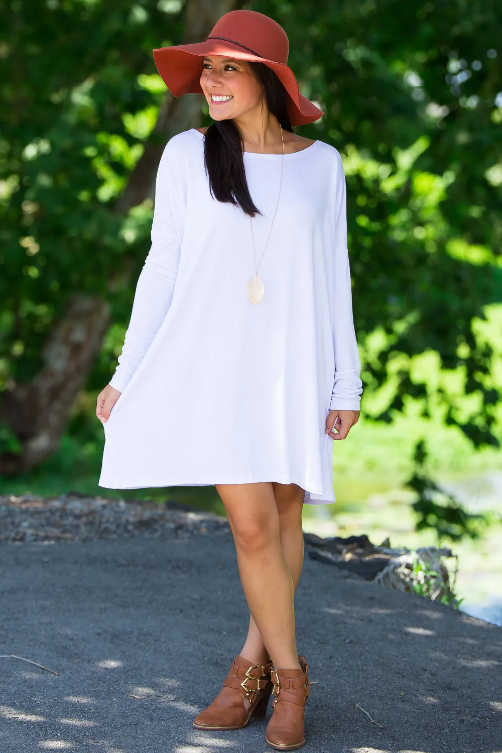 The Perfect Piko Tunic Top-White