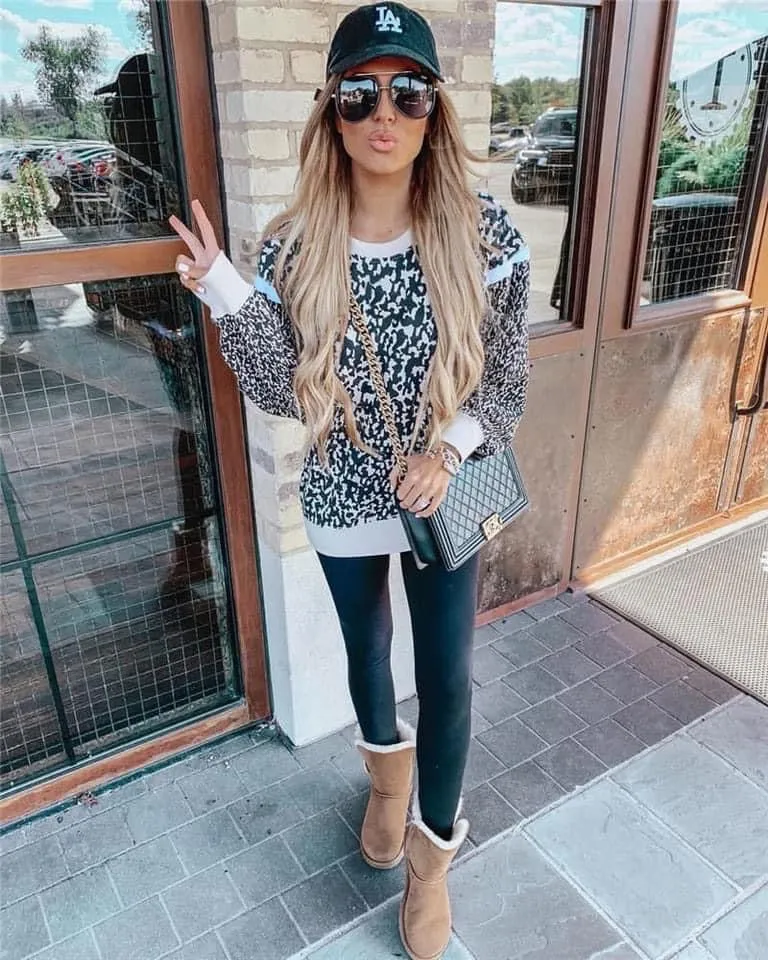 Tia Snow Leopard Sweatshirt