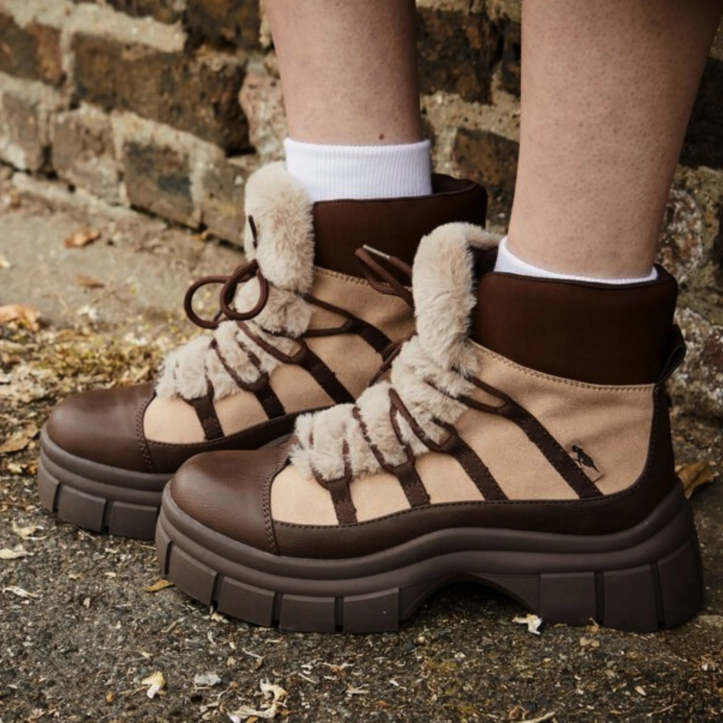 Tiger Brown Platform Bootie