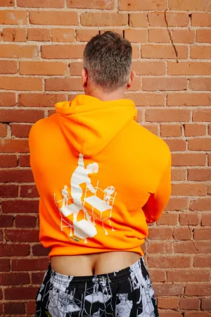 Tom of Finland Safety Orange Lover of Many Hoodie By HOMOCO