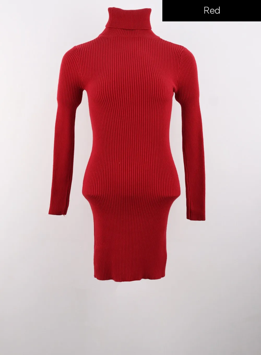 Turtle Neck Mini Sweater Dress IS305