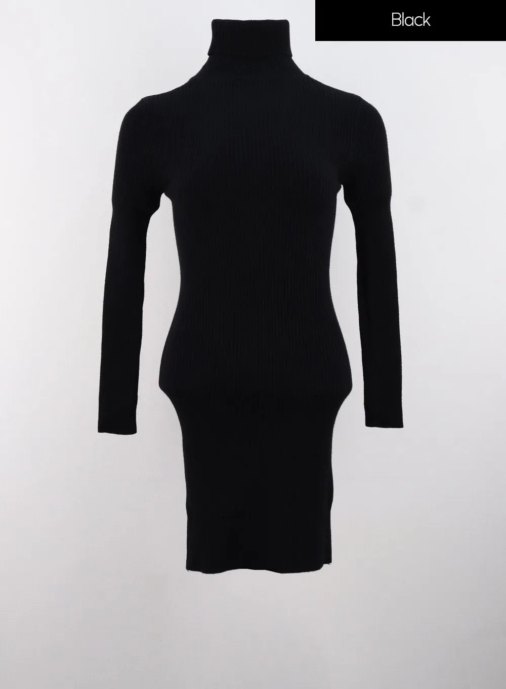 Turtle Neck Mini Sweater Dress IS305