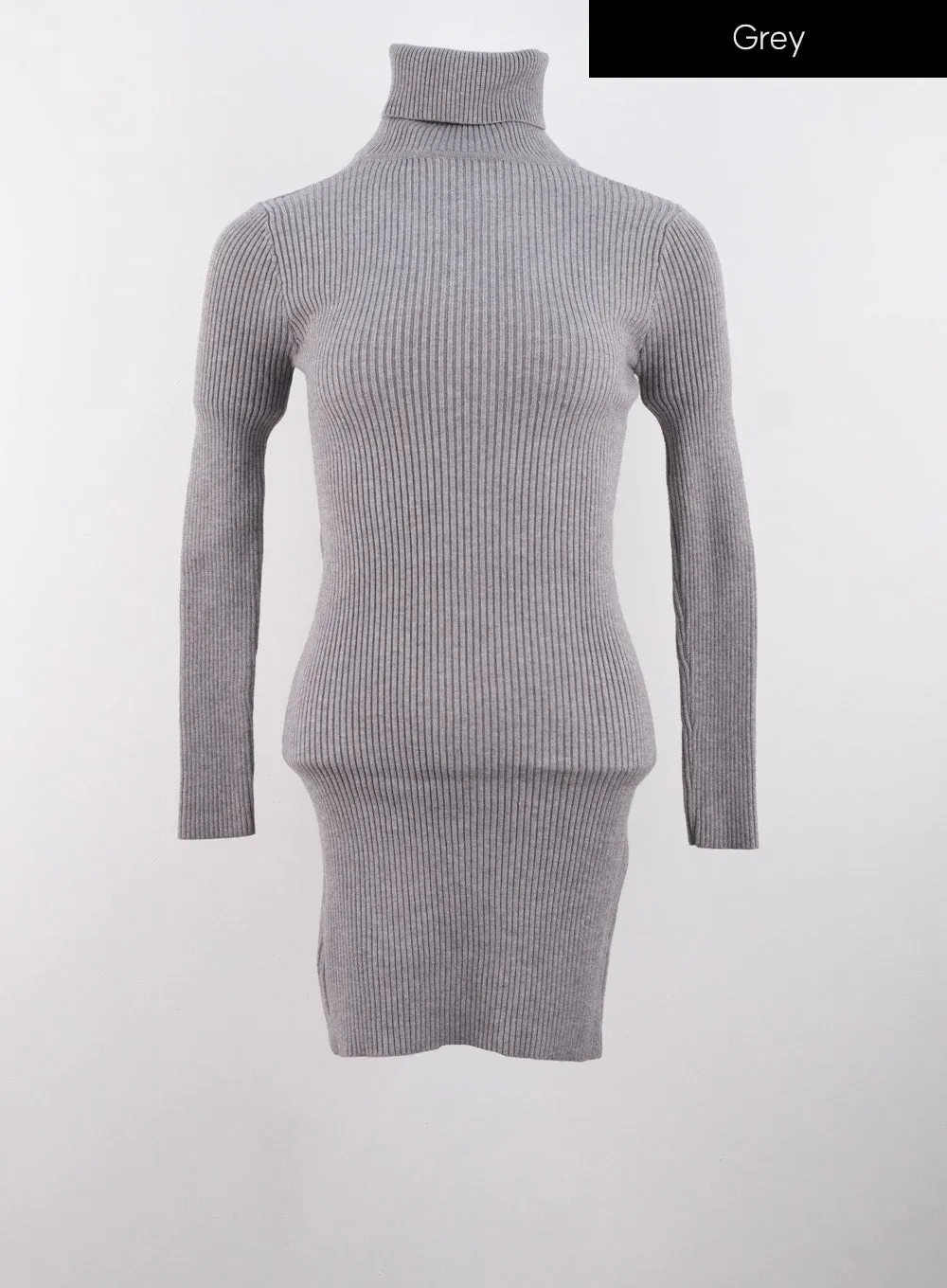 Turtle Neck Mini Sweater Dress IS305