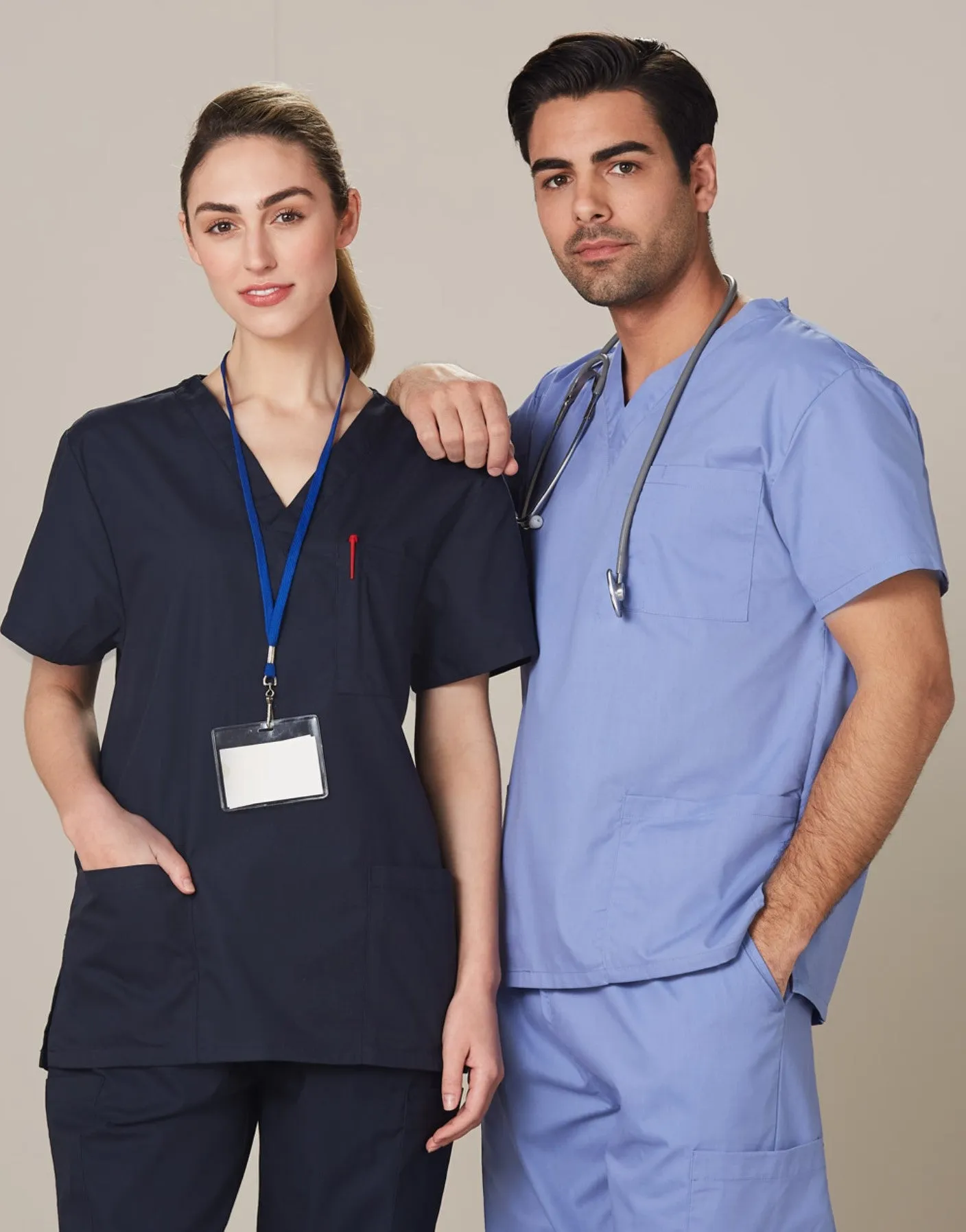 Unisex Scrubs Short Sleeve Tunic Top