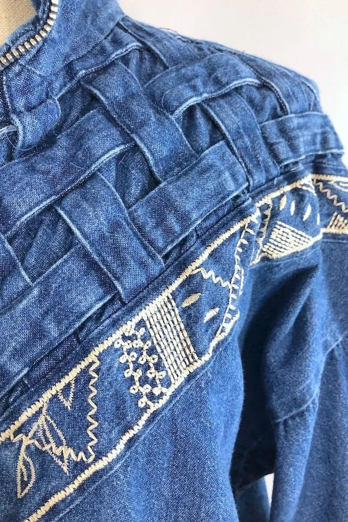 Vintage Embroidered Denim Jacket