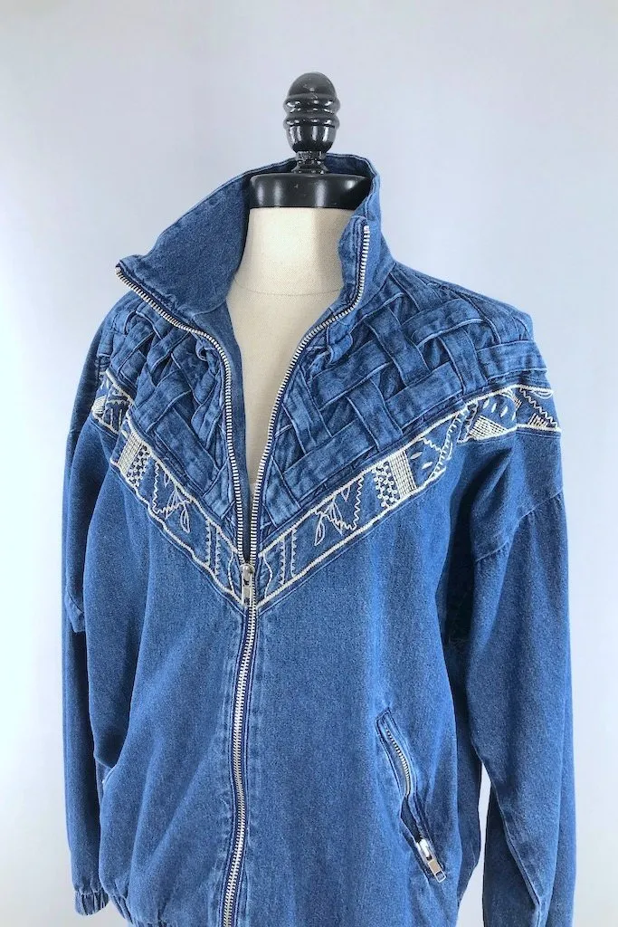 Vintage Embroidered Denim Jacket