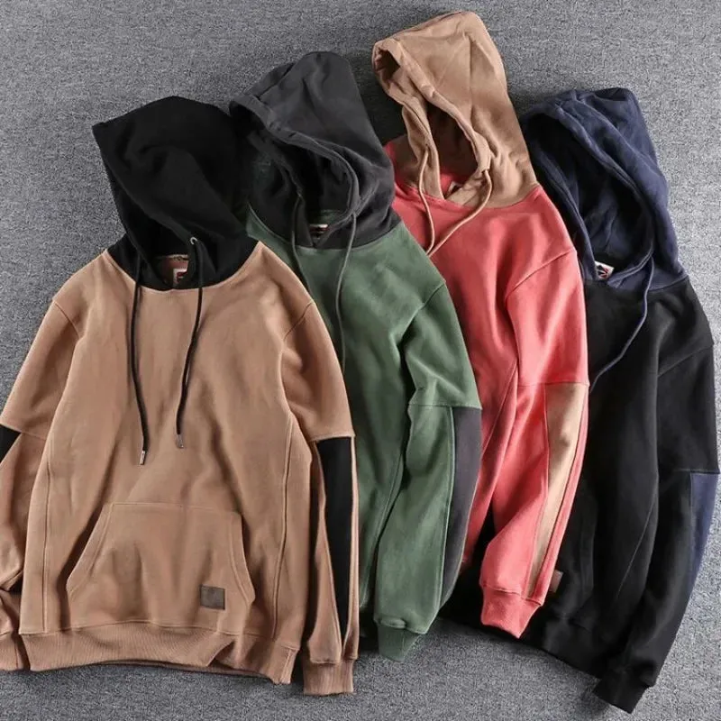 Wiaofellas  -  Winter Men's Hooded Sweatshirt Loose Warm Streetwear Designer Harajuku Fashion Male Hoodie Luxury Clothing Deals Funny Simple