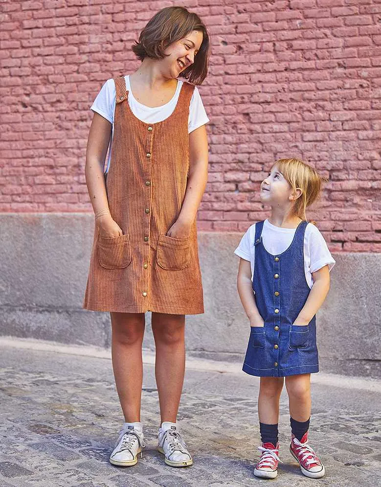 Woman's Toronto Pinafore Dress Sewing Pattern, Ikatee