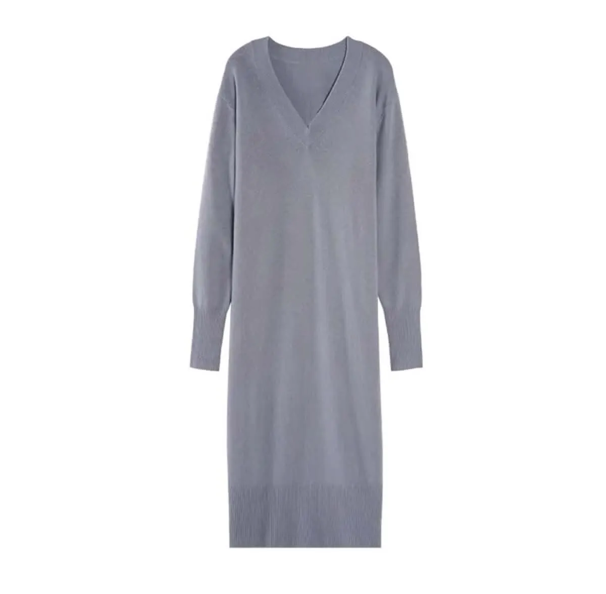 women's baby Cashmere V neck dress Sweater