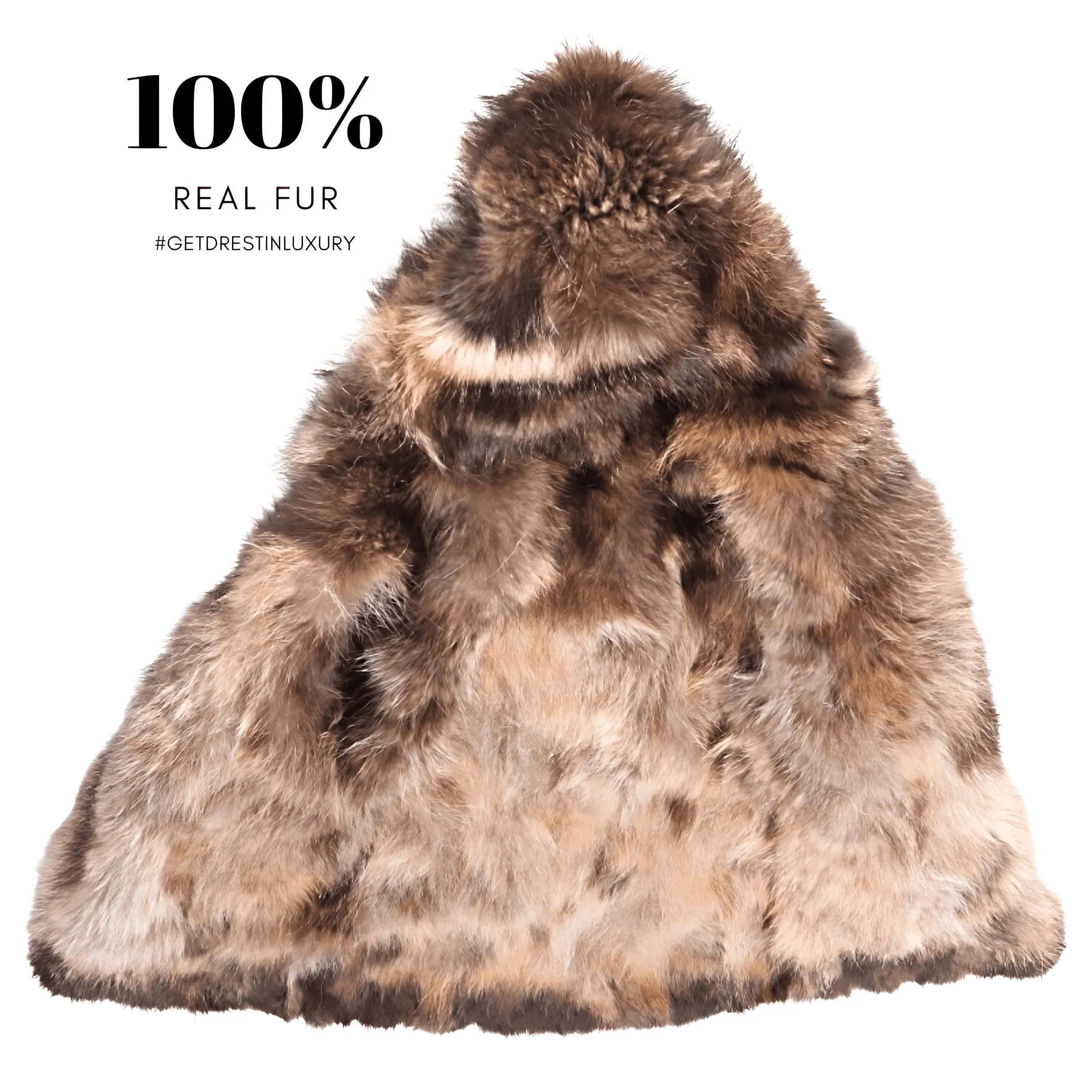 Women's Long Real Fur Coat Parka Waterproof