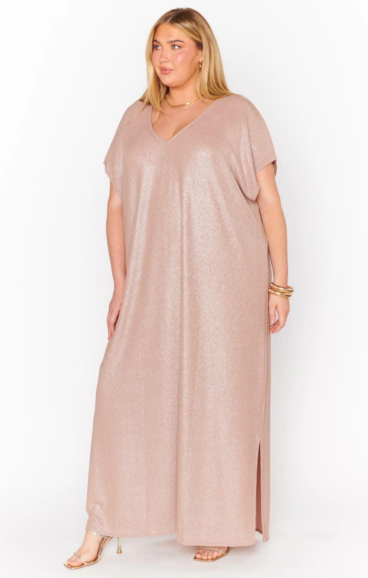 Worldly Dress ~ Champagne Glitz Knit