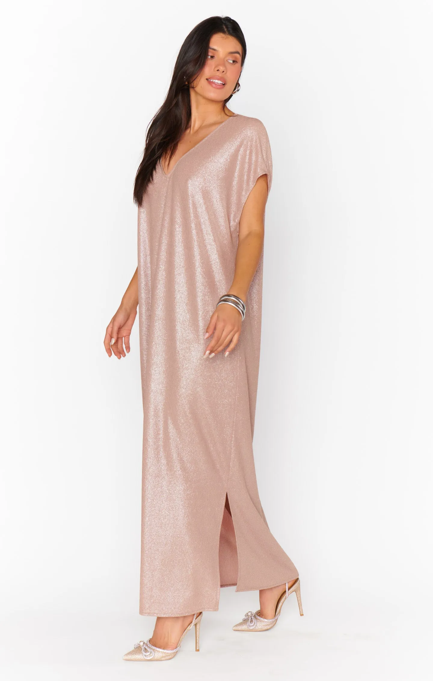 Worldly Dress ~ Champagne Glitz Knit