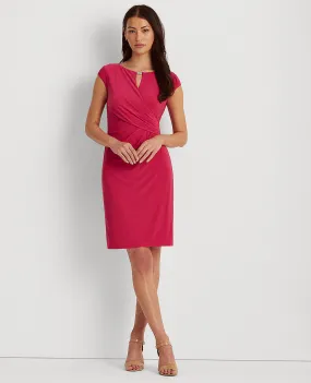 Wrap-Style Jersey Dress In Pink