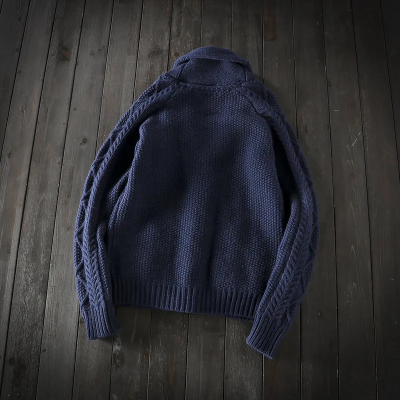 X05 Export Europe and America foreign trade original order tail goods cut label autumn and winter men's wool sweater cardigan sweater outer fashion